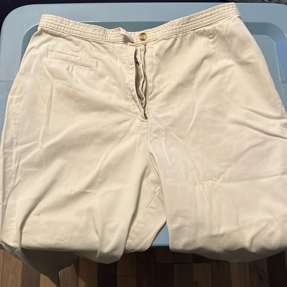 Talbots size 14 stretch khaki capris